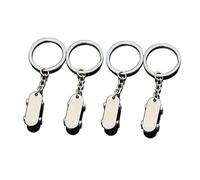 Leadigol 4 llaveros de metal para scooter, llavero de monopatín, llavero colgante de scooter para mujeres y hombres, plateado, Plata