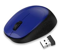 LeadsaiL Ratón inalámbrico para portátil, USB inalámbrico silencioso, 3 Botones, 1600 dpi, Azul, Windows 10/8/7/XP/Mac