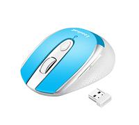 LeadsaiL Ratón Inalámbrico, Wireless Mouse Silencioso Ratón óptico Click Mini, Ergonómica Ultra Delgado, 2.4G Mouse Inalámbrico, Una batería AA(incluir) para Macbook, PC, Ordenador Portátil