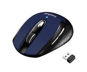 LeadsaiL Ratón Inalámbrico, Wireless Mouse Silencioso Ratón óptico Click Mini, Ergonómica Ultra Delgado, 2.4G Mouse Inalámbrico, Una batería AA(incluir) para Macbook, PC, Ordenador Portátil