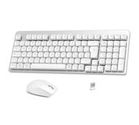 LeadsaiL Tastiera e Mouse Meccanica Wireless, Basso Profilo Switch Rossi Tastiera Senza Fili con ricevitore 2.4G, 96% Keyboard, 98 Tasti, Silenzioso, Italian QWERTY per PC Mac/Windows