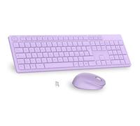 LeadsaiL Teclado y Mouse inalámbricos, Mouse y Teclado inalámbricos para computadora USB de 2,4 GHz, QWERTZ, tamaño Completo, silencioso, ergonómico, Teclado numérico, marcación rápida para HP