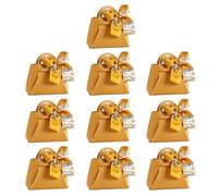 LEADSDGE 10 cajas de embalaje de cuero elegantes para viajes, pequeñas bolsas de caramelos, caja de almacenamiento de poliuretano para joyas y artículos pequeños