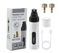 LEADSDGE Cortaúñas eléctrico para mascotas con agarre ergonómico de 2 velocidades, recargable, de bajo ruido, para perros, gatos, recargable por USB, recortadora de uñas para mascotas
