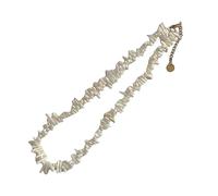 LEADSDGE Gargantilla con dije de coral, cadena de cuello con cuentas, joyería de moda para el cuello, accesorio de cadena de clavícula