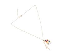 LEADSDGE Paletas de creación artística, colgante con pinceles, fácil de usar, collar de moda para diseñadores y entusiastas del arte, uso diario