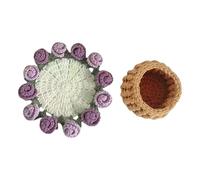 LEADSDGE Posavasos de ramo de rosas, kits de iniciación de ganchillo, posavasos de flores, kits de ganchillo creativos para adultos, ramo de rosas para principiantes para mujer