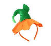 LEADSDGE Práctica diadema de sombrero de calabaza, tocados únicos de moda, diadema de estilo o truco o trato y eventos de temporada, cómodo tocado