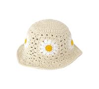 LEADSDGE Sombrero de ganchillo de ala ancha para pescador de flores de ganchillo para adultos y adolescentes, sombreros de viaje respetuosos con la piel para hombres y niñas, estéticos para exteriores