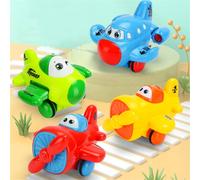 LEADSTAR Coche de Juguete Bebe 1 2 3 Año,4pc Avión Coches de Juguetes para Niños 2 años,Juguetes Vehículos Fricción Coche de Juguete de Plástico Regalo de los Niños