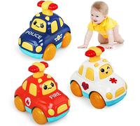 LEADSTAR Coches Juguete para Bebes 1 Año,3 Piezas Conjunto de Vehículos para Niños Pequeños de 1 2 3 Años,Camiones De Juguete de Educación Regalos para 12 18 24 Meses Niños Niñas