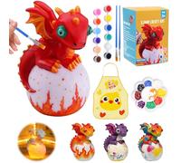 LEADSTAR Dinosaurio Kit de Pintura Lámpara Para Niñas Regalos Cumpleaños Niños 6-8-10-12 Años, Luz Nocturna de Dinosaurio 3D, Arte Kits Manualidades Niñas, Juegos y Juguetes de Pintura para Niños 4-12
