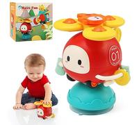 LEADSTAR Juguetes Montessori Bebe 6-12 Meses, Spinner Con Ventosa Para La Trona, Juguetes de Baño 1 2 3 Años, Sensoriales Para Niña Niño, Regalo Cumpleaños Navidad (A)
