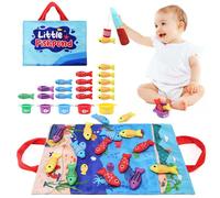 LEADSTAR Juguetes Niños 1 Año,Juego Pesca con 15 Peces Tela,Montessori Sensoriales Educativos Juguete para Bebe 6-12-18 Meses, Regalo Bebes 1 2 3 Año