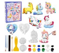 LEADSTAR Kit Pintura Unicornio Juguetes Manualidades Unicornios para Niños Juguetes para Pintar Juego Arte de Escayola Regalos de Creativo Cumpleaños Navidad Niños Niñas 3 4 5 6 7 8 9 10 12 Años Rosa