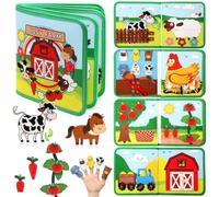 LEADSTAR Libro Montessori 1 año,18 en 1 Busy Board de Actividad, Juguetes Montessori Sensorial de Fieltro, Juegos Educativos Niños 2 3 4 años,Regalos para Niños Niñas Cumpleaños Navidad