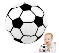 LEADSTAR Mini Futbol de Peluche Juguetes,Blanco y Negro Sensorial Sonajero Juguetes para Bebes 0 3 6 Meses,Suaves Almohada de Peluche,Juguete Deportivo Recién Nacidos Niños Bebés