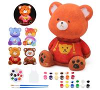 LEADSTAR Oso Kit de Pintura Lámpara Para Niñas Regalos Cumpleaños Niños 6-8-10-12 Años, Luz Nocturna de Unicornio 3D, Arte Kits Manualidades Niñas, Juegos y Juguetes de Pintura para Niños 4-12