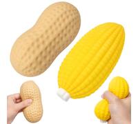 LEADSTAR Set Squishy Antiestrés, con Formas De Cacahuete Y Maíz, Juguete Sensorial De Lenta Recuperación, Regalo Cumpleaños Niños, Relajación Oficina