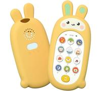 LEADSTAR Teléfono de Juguete para Bebé, Falso Móvil Musical con Sonidos y Melodías, Juguete Interactivo para Niños 1 2 3 Años, Regalo Bebé 6 9 12 Meses (Amarillo)
