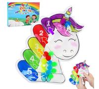 LEADSTAR Unicornio Juguetes Sensoriales, Juguetes Antiestrés para Clasificar Colores para Niños Autism, Juguetes Táctiles Regalos para Niños con Autism, Juegos de Habilidades Matemáticas Montessori
