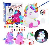 LEADSTAR Unicornios Kit de Pintura Lámpara Para Niñas Regalos Cumpleaños Niños 6-8-10-12 Años, Luz Nocturna de Unicornio 3D, Arte Kits Manualidades Niñas, Juegos y Juguetes de Pintura para Niños 4-12