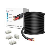 LEADTOPS 30.48M 22 Calibre 22/3 Cable Eléctrico de 3 Conductores Cable de 3 Núcleos 3x0,3mm² para luz LED, Automotriz, Equipamiento de Embarcaciones