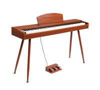 LEADZM Piano Digital de 88 Teclas con Soporte, Teclado Contrapesado, Piano Eléctrico con 3 Pedales, 2 Sistemas Bluetooth, USB-MIDI, Apto para Principiantes (Color hoja de arce)