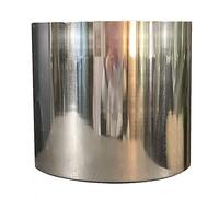 LEAF-7316 Leaf Maceta de Metal con Acabado en Plata cepillada, 20 x 18 cm