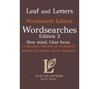 Leaf and Letters Wordsearch Edition 2: A calm, screen free word search puzzle book inspired by premium cigars, lounge culture, and quiet ritual. (Leaf and Letters Quiet Press)