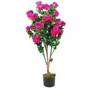 Leaf Blossom Premium-Maceta de Flores Artificiales, Seda, 100 Cm, Color Rosa Azalea, 100cm Azalea Pink