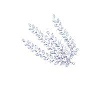 Leaf Bridal Headpiece Tiara Accessories For Women Girls Crystal Hairclip Wedding Jewelry(Silvery)