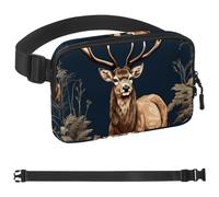 Leaf Deer - Riñonera unisex de moda, riñoneras cruzadas, deportivas, delgadas, a la moda, para correr, senderismo, senderismo, mujer y hombre, Multicolor 03, 1.5x9.0x5.9in/4x23x15cm