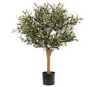 Leaf Design UK - Olivo Artificial en Maceta de plástico Negro