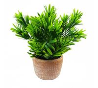 Leaf Design UK - Planta de follaje Artificial Realista con Maceta, 22 cm, Color Miel Oscuro