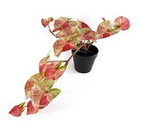Leaf Design UK - Planta de follaje Artificial Realista con Maceta, 35 cm, Color Rosa