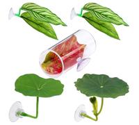 Leaf Hammock, Resting Leaf, Natural Look Soft Surfaces Easy Mount Stress Relief Compact Design Gentle Rest, Spawning Grounds for Aquarium, 3.15x1.57inches