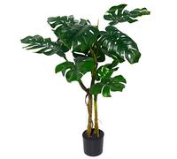 Leaf Hoja 120 cm de Tallo Artificial Planta, Torcido Monstera 120cm