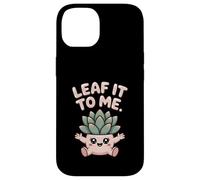 Leaf It To Me Kawaii Juego de Palabras de Plantas de Interior Lindo botánico Carcasa para iPhone 14