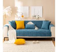 Leaf Jacquard Sofa Cover Thick Velvet Couch Covers L/U Shaped Sectional Couch Covers Non-Slip Washable Sofa Slipcover for 3 2 4 Cushion Couch Furniture Protector,Grayb,70 * 90cm/27.6 * 35.4in(Bluea,11