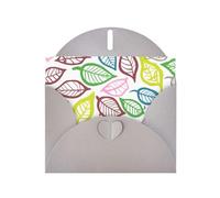 Leaf Lines - Elegante tarjeta de felicitación de papel perlado para Navidad, tarjeta de bendición, cumpleaños, día de San Valentín