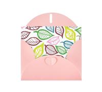 Leaf Lines - Elegante tarjeta de felicitación de papel perlado para Navidad, tarjeta de bendición, cumpleaños, día de San Valentín