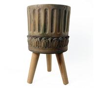 Leaf Macetas Grandes de Fibra de Vidrio, 40 cm Zandi Roman