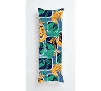 Leaf Patterns Body Pillow Case Cover 35x100cm, Long Backrest Cushion Pillow Protector with Zipper, Decorative Bedding Pillowcase, Soft Body Pillow Cover for Couch Bedroom Flowers