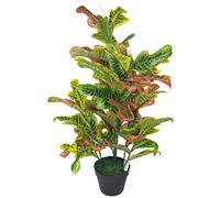 Leaf Planta Artificial de codiaeum, Multicolor, 90 cm