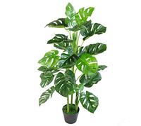 Leaf Planta Artificial Monstera de 100 cm, Color Negro