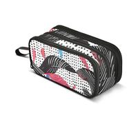 Leaf Points - Estuche para lápices de graffiti de gran capacidad para niños y niñas, 3 compartimentos, organizador de papelería, estuche para escuela, oficina, trabajo, Graffiti de puntas de hoja,