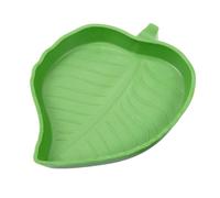 Leaf Reptile Food Water Bowl, Cute Drinking Eating Dish, Tortoise Habitat | 6.06 x 4.88 x 0.59 inch Water Plate for Turtle Lizards Hamsters Snakes Hermit Crab, Crawl Pet