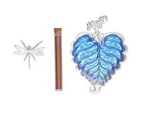 Leaf Shaped Incense Burner | Metal Alloy Incense Stick Holder with Ashes Catcher Tray | Decorative Holder for Mindfulness/Yoga/Home Decor | New Chinese Style