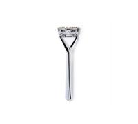 Leaf Shave | Leaf Razor, Chrome - All-Metal, Eco-Friendly Shaver for Women & Men; Includes 10 Stainless Steel Single-Edge Blades; Recommended for Head Shaving and Leg Shaving